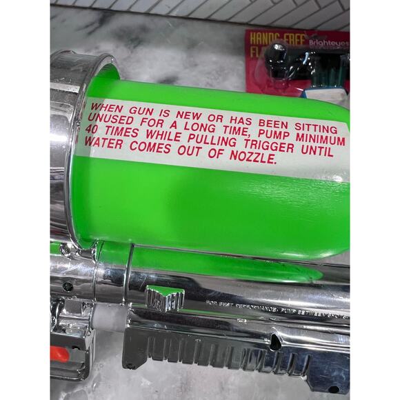 Vintage Larami Super Soaker 50 10th Anniversary Chrome Water Gun 2000 Rare - Picture 9 of 10